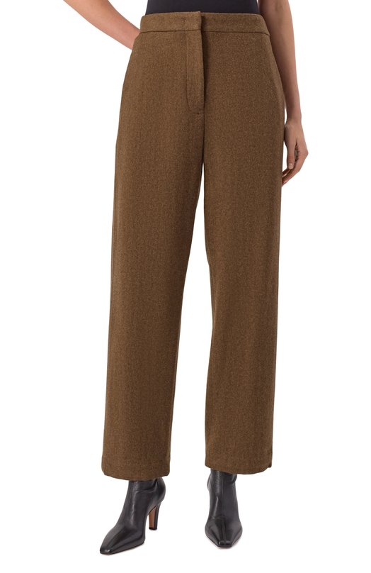 Шерстяные брюки Jil Sander J40KA0280/J40182 Коричневый  J40KA0280/J40182 Фото 3