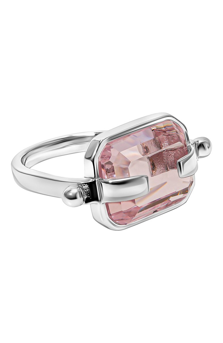 Женское кольцо CRYSTALLINE JEWELLERY розового цвета, арт. 654PW | Фото 1 (Региональные ограничения белый список (Axapta Mercury): Не проставлено; Нос: Не проставлено; Материал: Металл, Кристаллы)