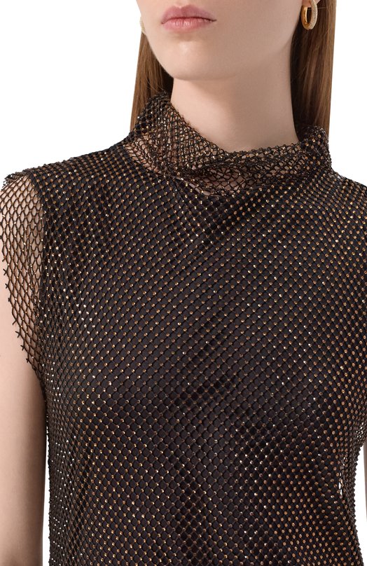 Платье с отделкой стразами Sportmax EMP0LI Чёрный  EMP0LI Фото 5