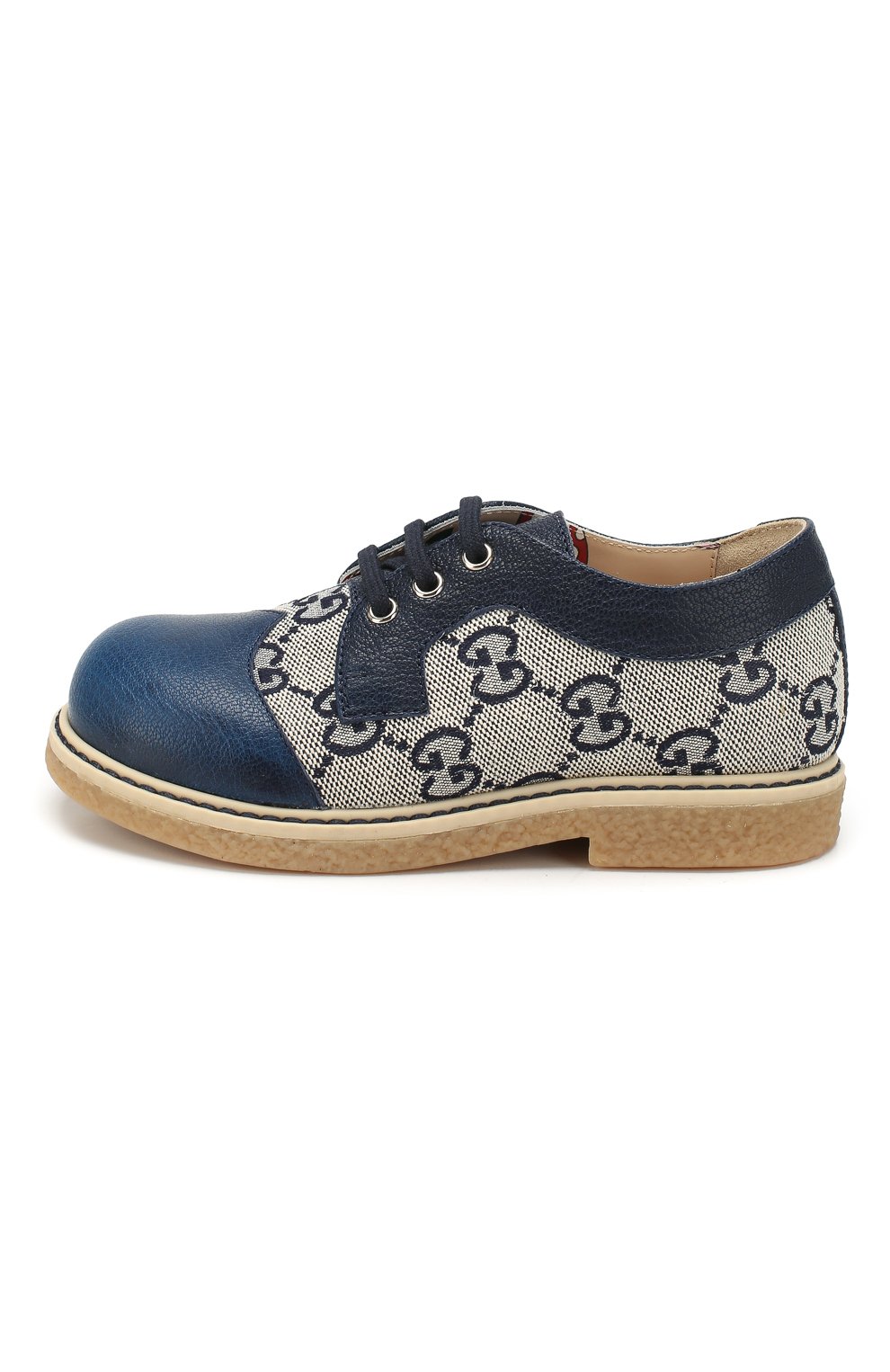 Текстильные дерби GUCCI синего цвета по цене 39350 руб., арт. 579590/9SF70, фото 2 Текстильные дерби GUCCI, арт. 579590/9SF70, фото 2
