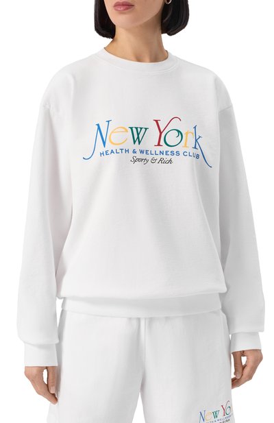 Хлопковый свитшот SPORTY AND RICH, арт. ST071622034WH57, фото 3