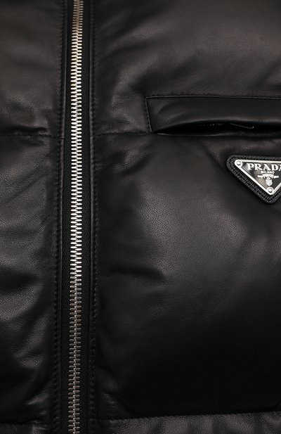 Кожаный жилет PRADA, арт. UPT105-JHI-F0002, фото 5