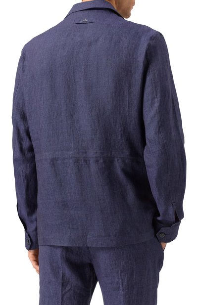 Льняная куртка-рубашка PAUL&SHARK темно-синего цвета по цене 99450 руб., арт. 25412712, фото 4 Льняная куртка-рубашка PAUL&SHARK, арт. 25412712, фото 4