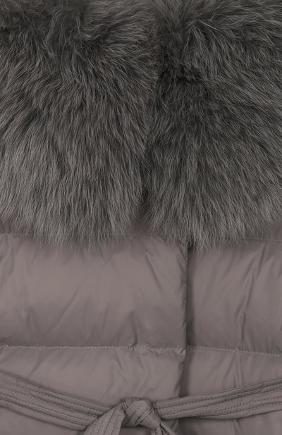 Пуховое пальто с отделкой из лисы YVES SALOMON ENFANT, арт. 25WEM920XXD0XW/6A, фото 3