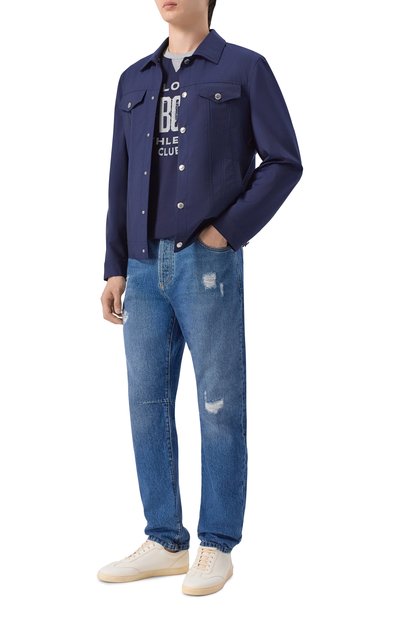 Мужская хлопковая футболка BRUNELLO CUCINELLI, арт. M0B131001G