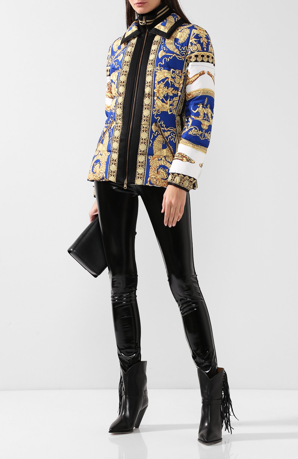 Стеганая куртка с принтом и воротником-стойкой  VERSACE, арт. A80273/A226681, фото 2