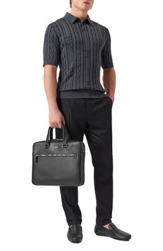 Мужская портфель gancini FERRAGAMO черного цвета, арт. 240986/753418 | Фото 7 (Размер: large; Ремень/цепочка: На ремешке; Драгоценные камни: Проставлено; Материал сплава: Проставлено; Материал: Натуральная кожа; Сумки-технические: Портфели)