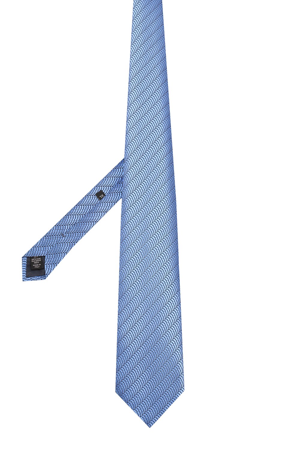 Шелковый галстук с узором ZEGNA голубого цвета по цене 18350 руб., арт. Z3W06/1XW, фото 2 Шелковый галстук с узором ZEGNA, арт. Z3W06/1XW, фото 2