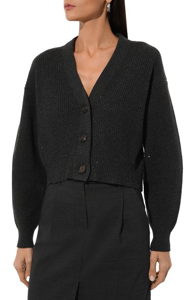 Кардиган из кашемира и шерсти BRUNELLO CUCINELLI, арт. MBM756906P, фото 3