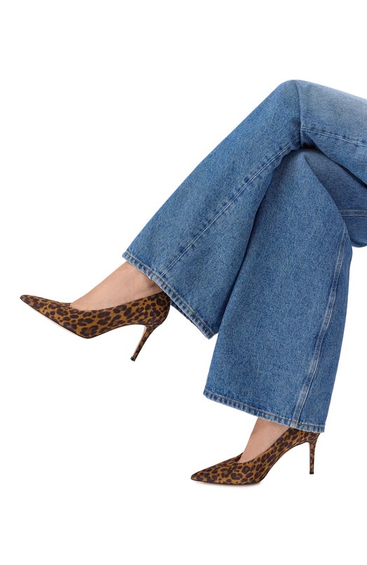 Замшевые туфли Robbie 85 Gianvito Rossi G22277.85RIC.CMDALLP Леопардовый  G22277.85RIC.CMDALLP Фото 2