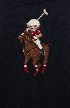 Детское хлопковое платье POLO RALPH LAUREN синего цвета, арт. 312850557 | Фото 3 (Материал внешний: Хлопок; Рукава: Длинные; Девочки Кросс-КТ: Платье-одежда; Случай: Повседневный; Материал сплава: Проставлено; Драгоценные камни: Проставлено; Ростовка одежда: 5 лет | 110 см, 6 лет | 116 см, 7 лет | 122 см)