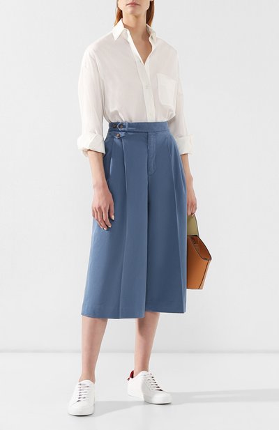 Хлопковые кюлоты POLO RALPH LAUREN голубого цвета по цене 19150 руб., арт. 211746396, фото 2 Хлопковые кюлоты POLO RALPH LAUREN, арт. 211746396, фото 2
