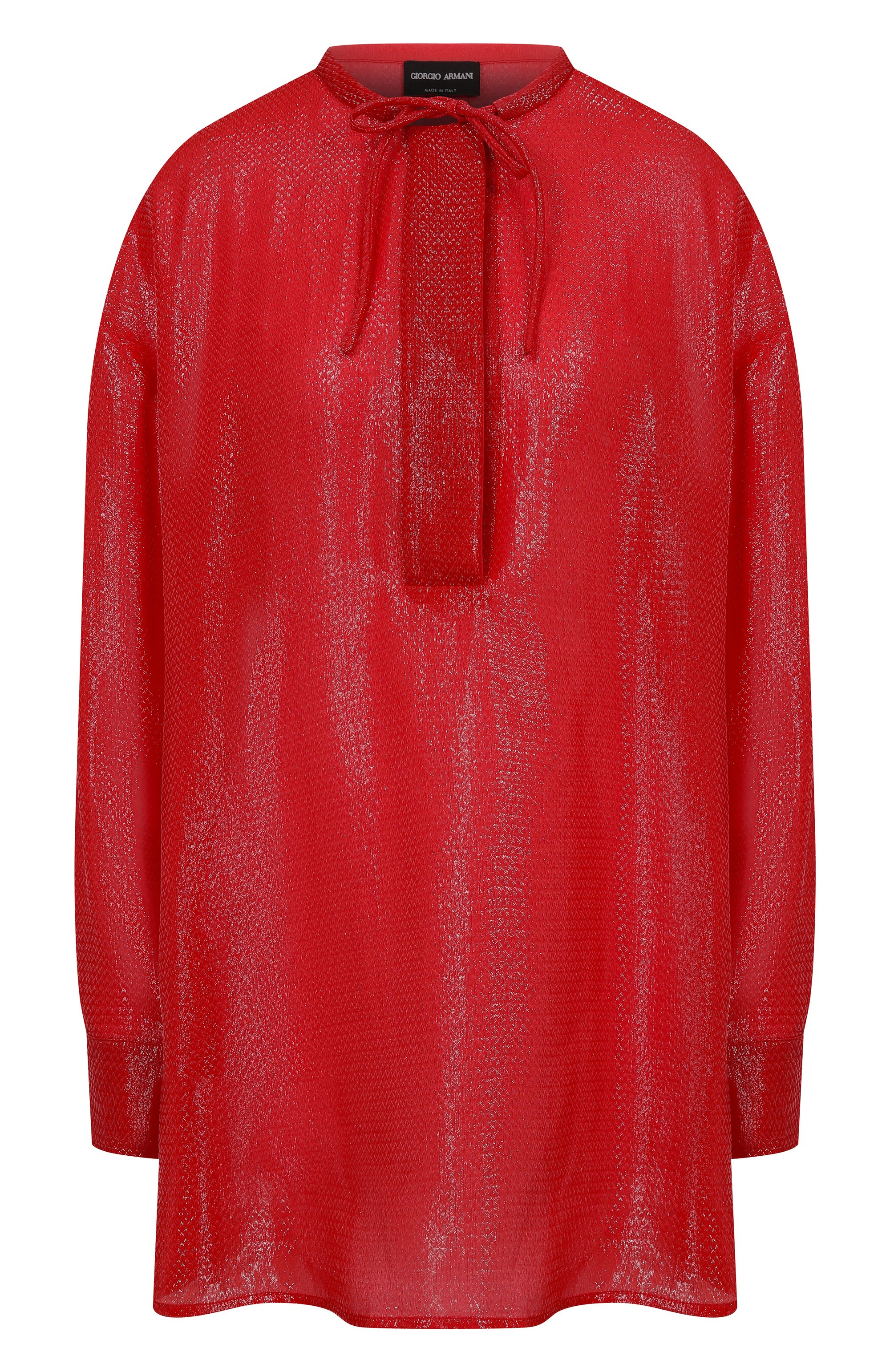Шелковая блузка GIORGIO ARMANI красного цвета по цене 344000 руб., арт. GW002564/TE20005, фото 1 Шелковая блузка GIORGIO ARMANI, арт. GW002564/TE20005, фото 1