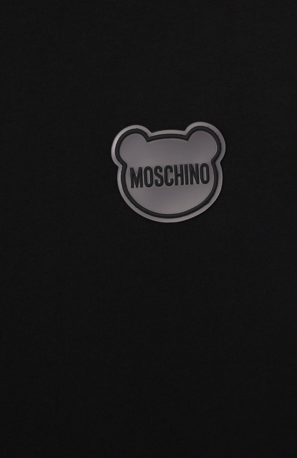 Хлопковая футболка MOSCHINO черного цвета по цене 7220 руб., арт. H7M03R/LAA24/10-14, фото 3 Хлопковая футболка MOSCHINO, арт. H7M03R/LAA24/10-14, фото 3