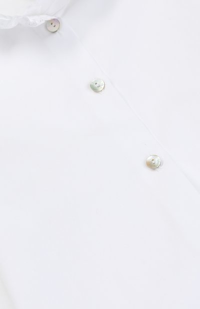 Хлопковая блуза с кружевным воротником-стойкой CAF, арт. 22-P0/R0UCHE DEL C0LLETT0/12A-14A, фото 3