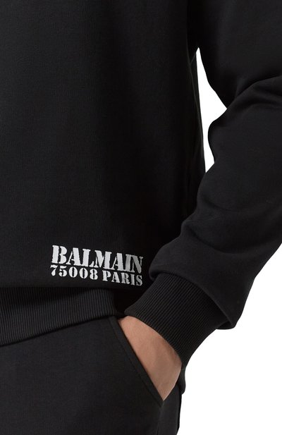 Хлопковый свитшот BALMAIN, арт. FH1JS001/BD04, фото 5
