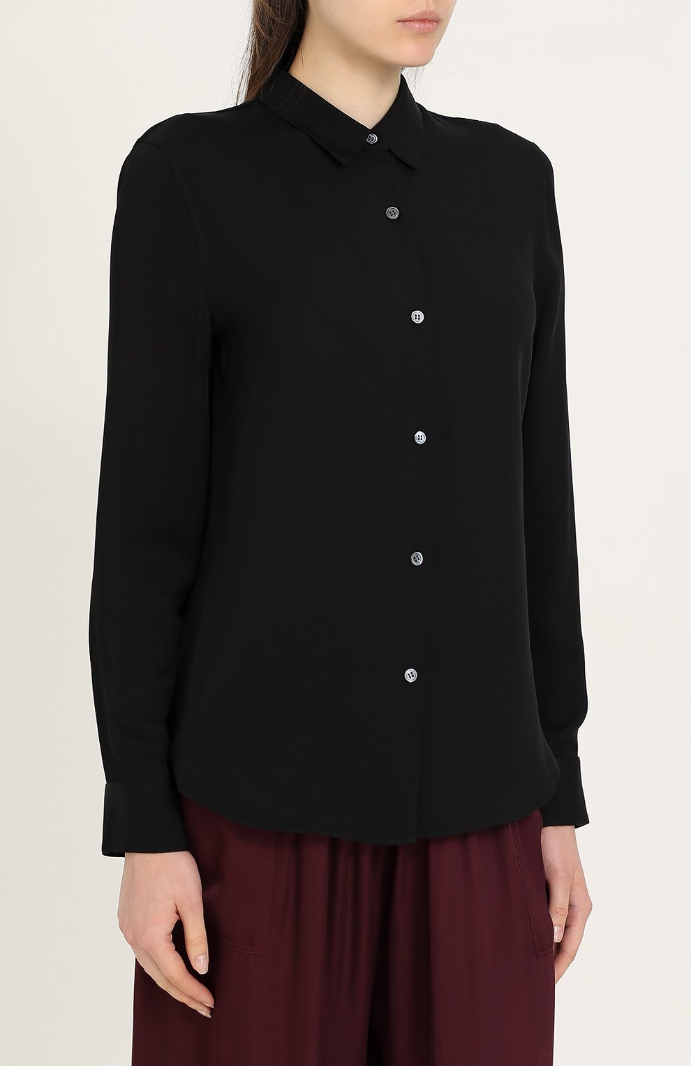 Приталенная шелковая блуза THEORY, арт. F0002514, фото 3