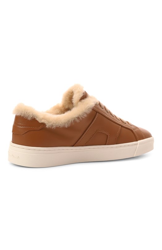 Кожаные кеды Santoni WBGG61419PNNPXWL Коричневый  WBGG61419PNNPXWL Фото 5