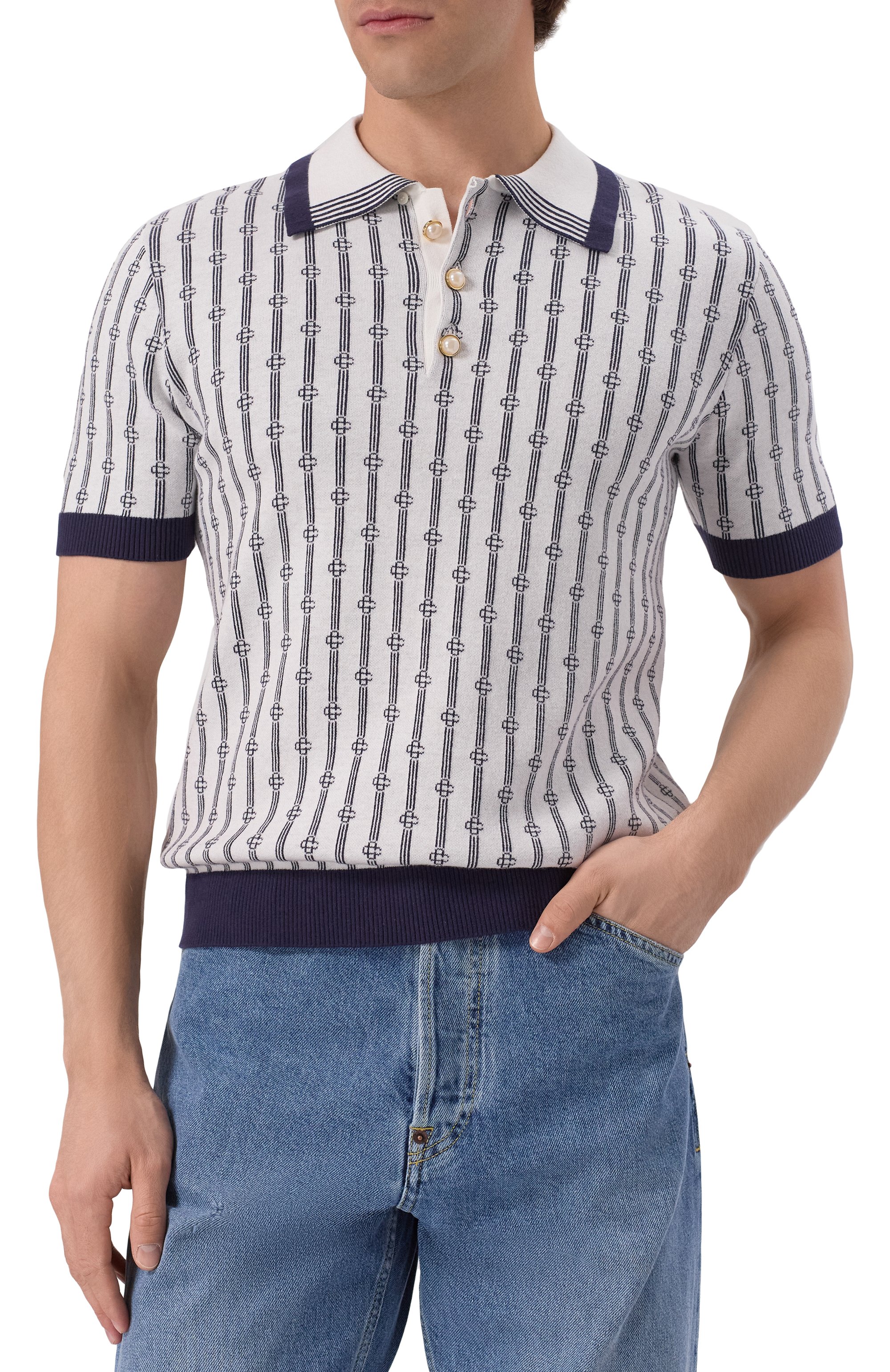 Хлопковое поло CASABLANCA, арт. MS25KW89501, фото 3