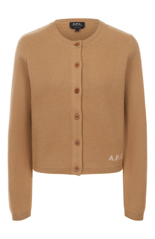 Шерстяной кардиган A.P.C. F22301/WVBDK Бежевый F22301/WVBDK