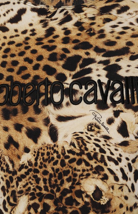 фото Хлопковая футболка roberto cavalli