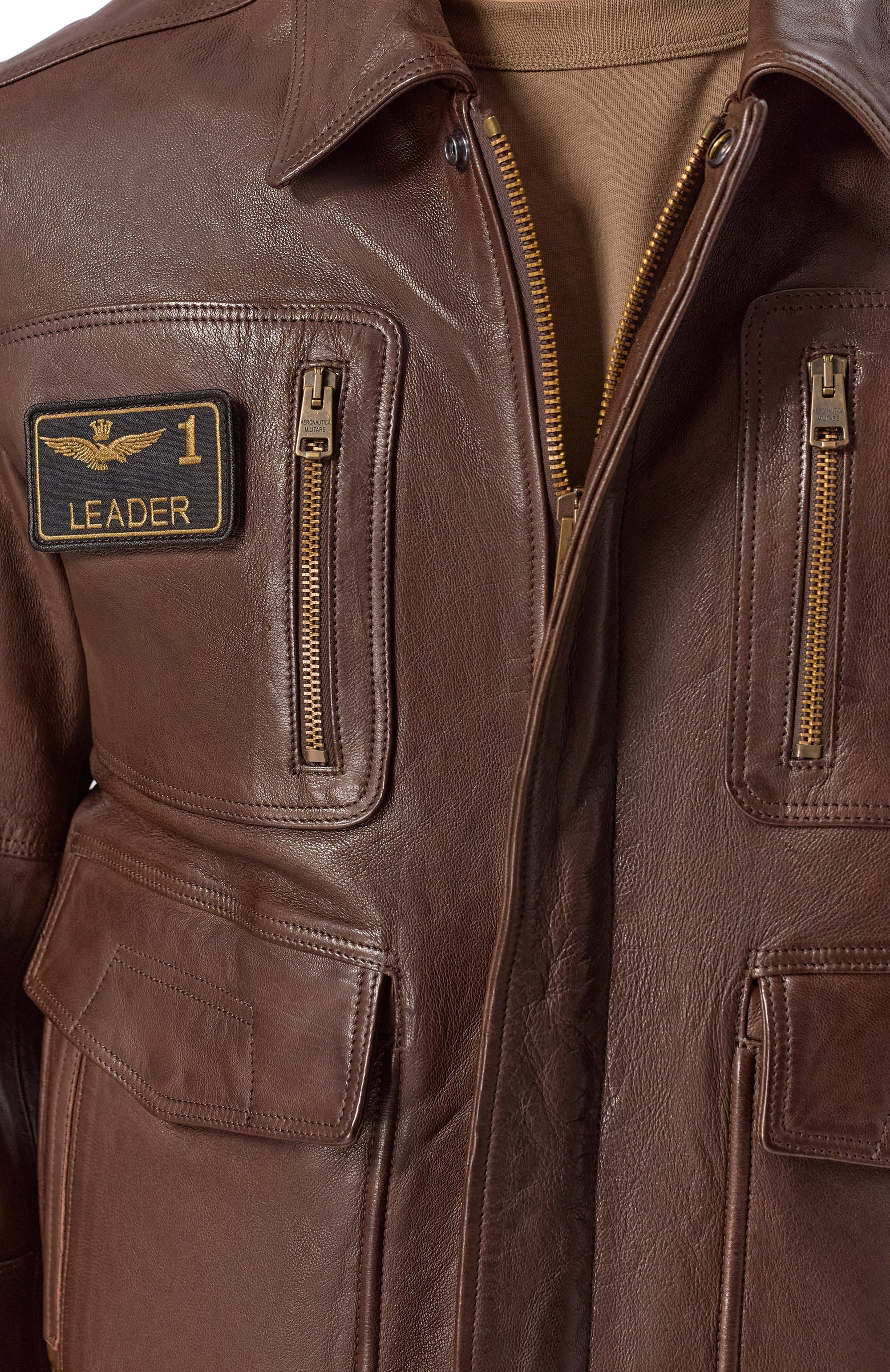 Кожаный бомбер AERONAUTICA MILITARE, арт. PN5058U100839, фото 5