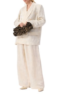 Женский клатч DRIES VAN NOTEN темно-коричневого цвета, арт. 251-011504-697 | Фото 7 (Материал: Текстиль; Размер: medium; Женское Кросс-КТ: Клатч-клатчи, Вечерняя сумка; Автоматизация состава: Проставлено; Автоматизация ТО: Проставлено)