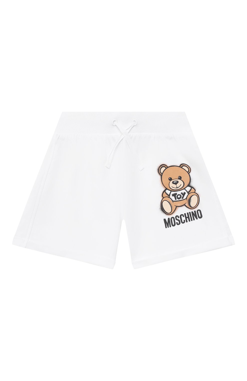 Хлопковые шорты MOSCHINO белого цвета по цене 9370 руб., арт. HDQ007/LDA13/10A-14A, фото 1 Хлопковые шорты MOSCHINO, арт. HDQ007/LDA13/10A-14A, фото 1