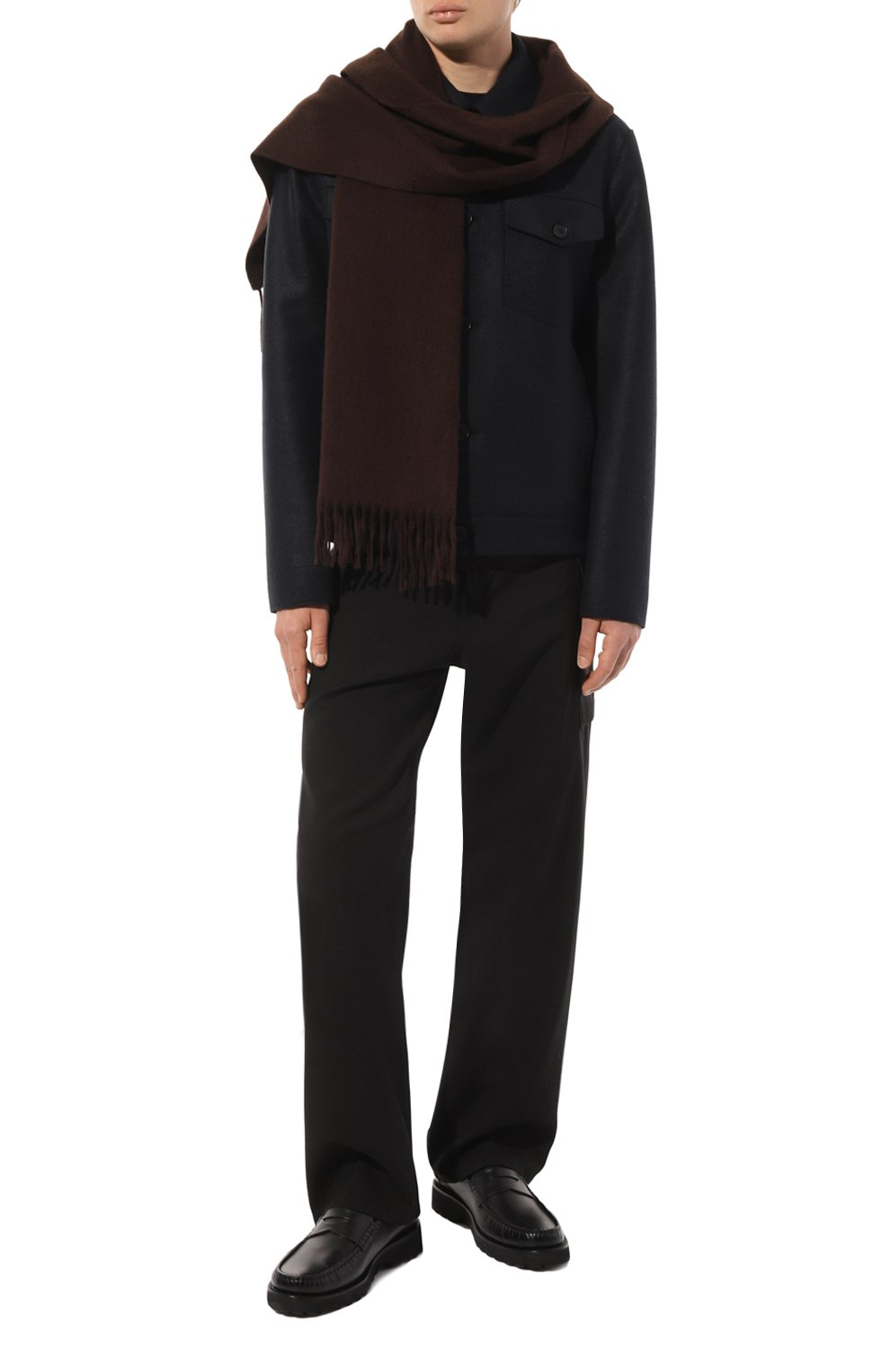 Шарф с отделкой из кожи аллигатора ZILLI, арт. SWF001M0310VBLE00N003, фото 3