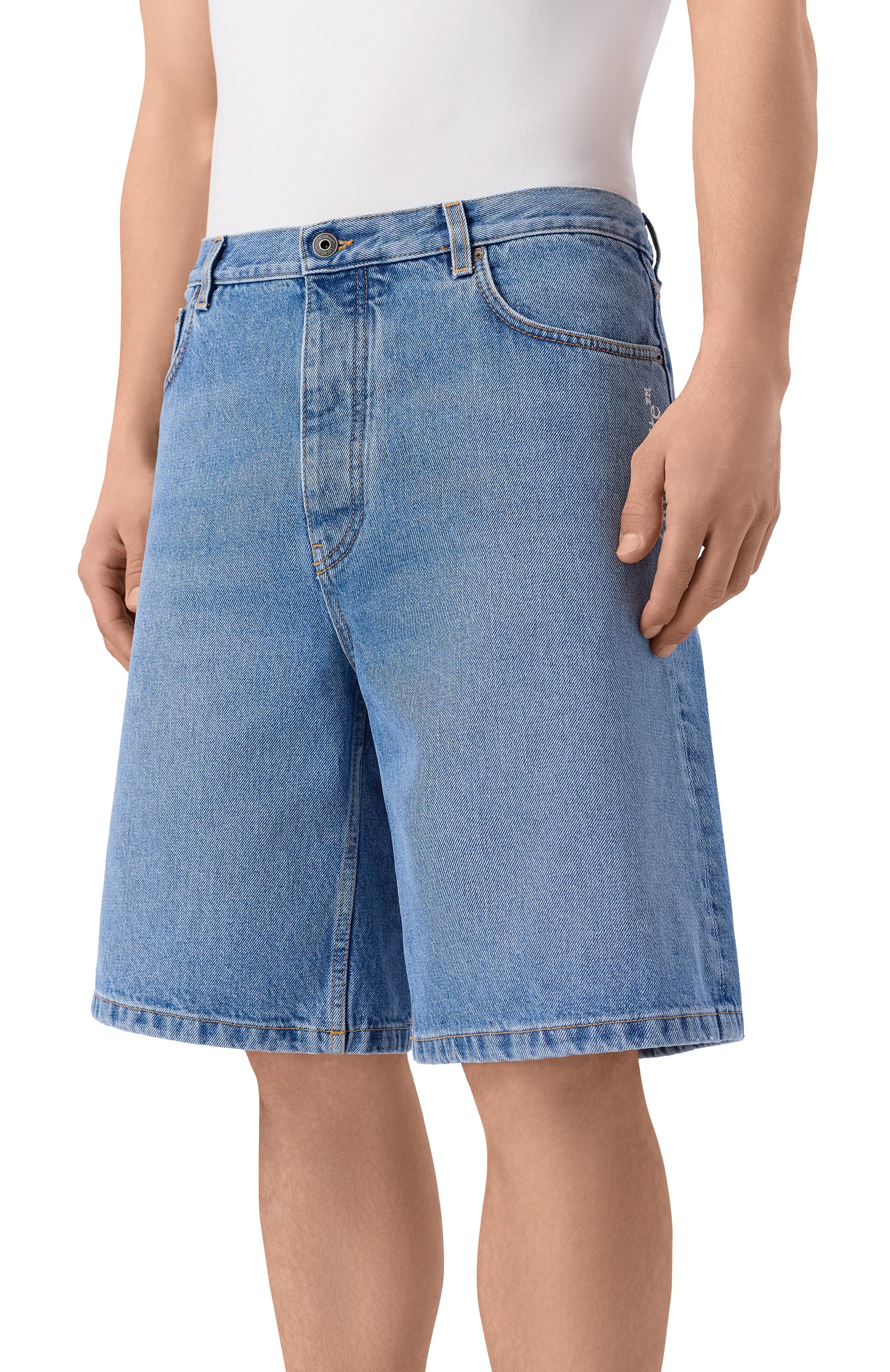 Джинсовые шорты OFF-WHITE, арт. 0MYC028S26DEN001, фото 3