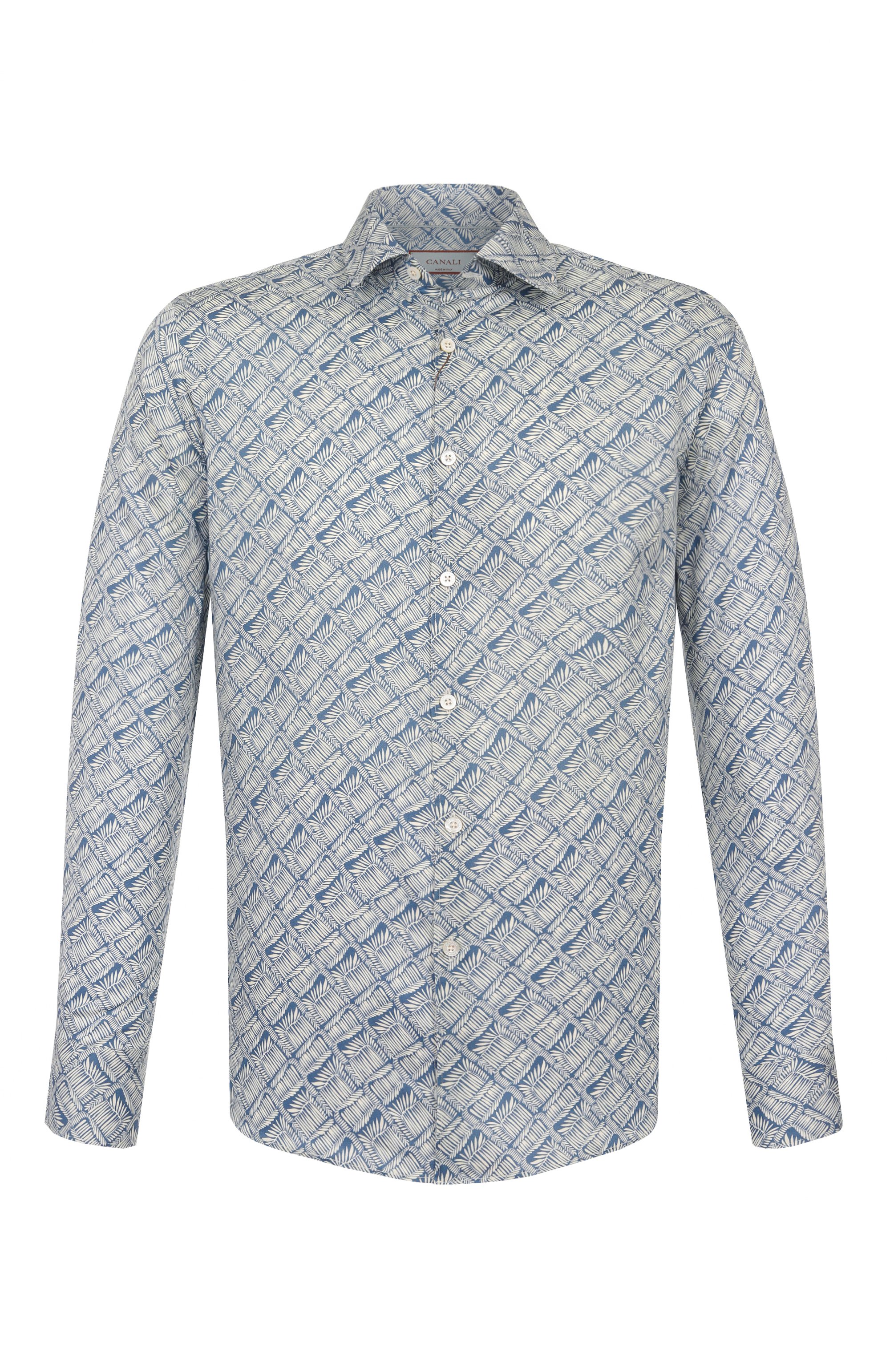 Хлопковая рубашка CANALI светло-голубого цвета по цене 45050 руб., арт. CSL7079/GL03649, фото 1 Хлопковая рубашка CANALI, арт. CSL7079/GL03649, фото 1