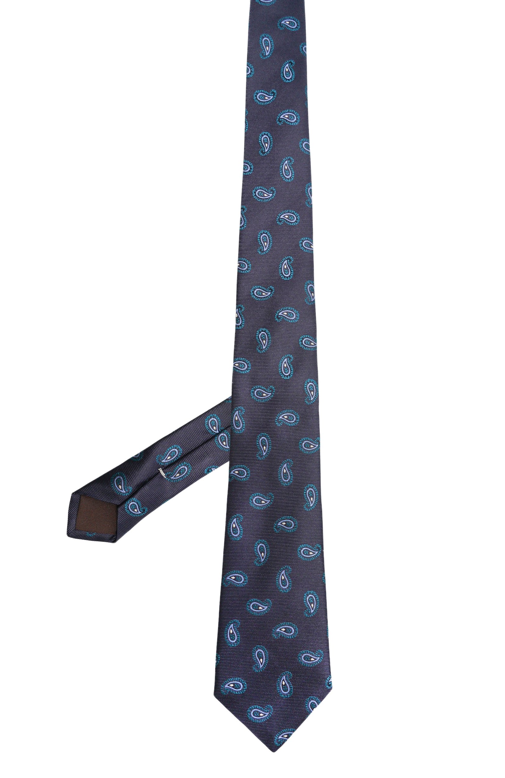 Шелковый галстук CANALI темно-синего цвета по цене 21450 руб., арт. 18/HJ04721, фото 3 Шелковый галстук CANALI, арт. 18/HJ04721, фото 3