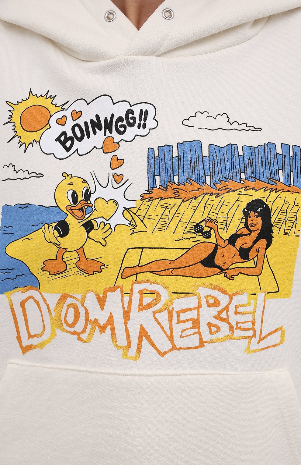 Хлопковое худи DOMREBEL белого цвета по цене 29650 руб., арт. BEACH/H00DIE/W, фото 5 Хлопковое худи DOMREBEL, арт. BEACH/H00DIE/W, фото 5
