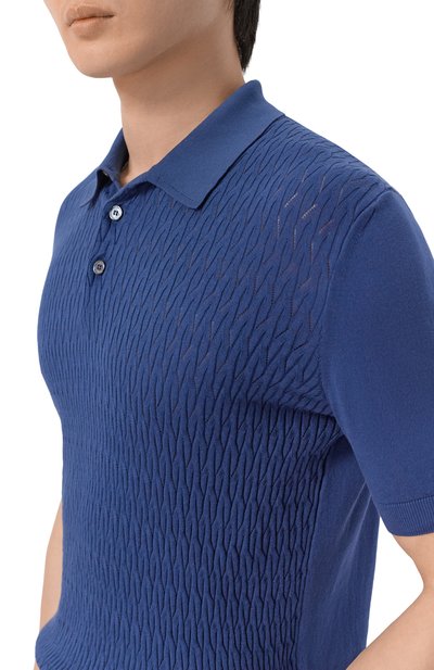 Хлопковое поло FEDELI, арт. MU0D5851/GIZA LIGHT DUSTY, фото 5