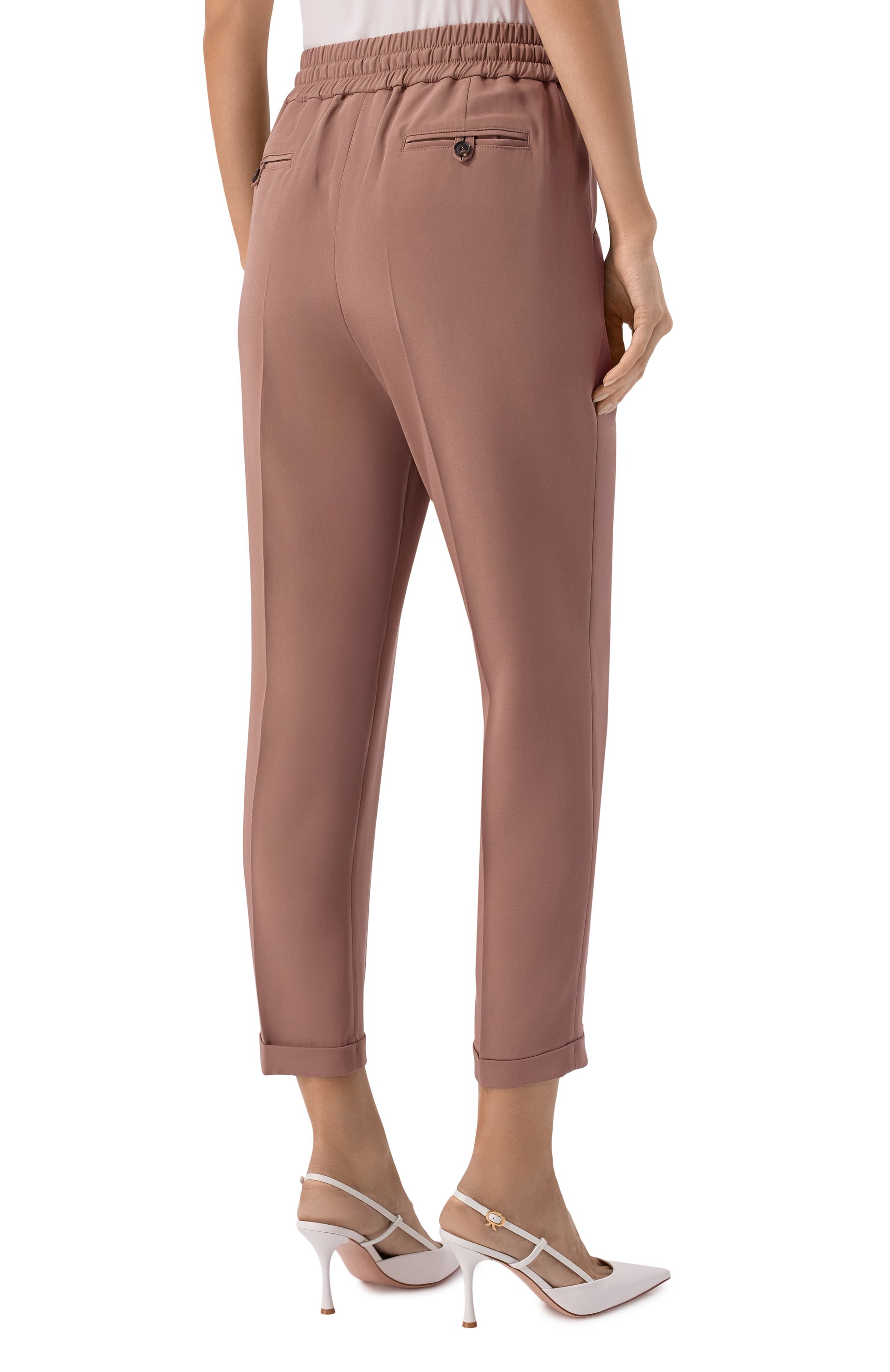 Шелковые брюки KITON, арт. D37102K0977, фото 4