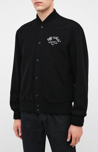 Шерстяной бомбер OFF-WHITE, арт. 0MEA224E20FAB0011001, фото 3