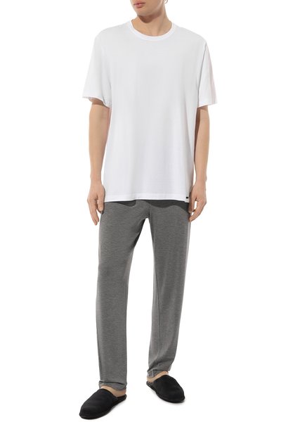 Хлопковая футболка HANRO белого цвета по цене 10530 руб., арт. 075430., фото 2 Хлопковая футболка HANRO, арт. 075430., фото 2