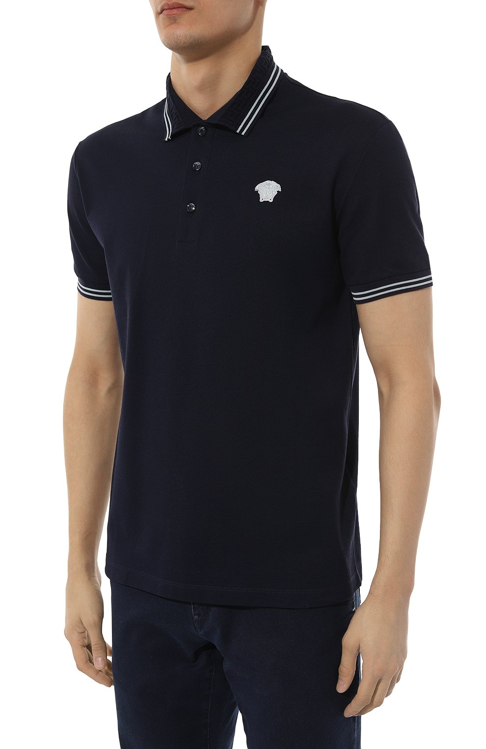 Хлопковое поло VERSACE, арт. 1013910/1A09860, фото 3