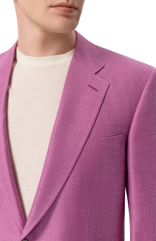 Пиджак из кашемира и шелка Stefano Ricci S1RM4322T0/C168HA Розовый  S1RM4322T0/C168HA Фото 6
