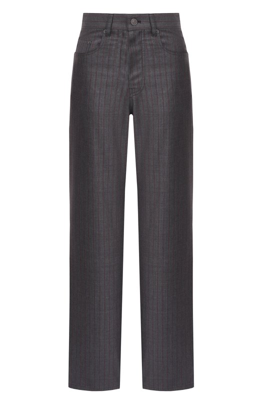 Шерстяные брюки Balenciaga 850689/TPT05 Серый 850689/TPT05