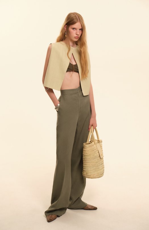 Топ из вискозы и шелка Jil Sander J02ZZ0138/J65005 Зелёный  J02ZZ0138/J65005 Фото 7