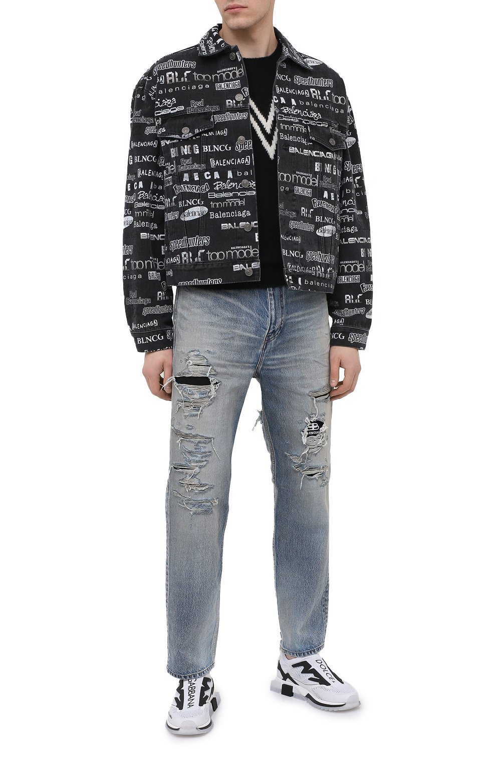 Текстильные кроссовки sorrento DOLCE & GABBANA, арт. CS1823/AW478, фото 2