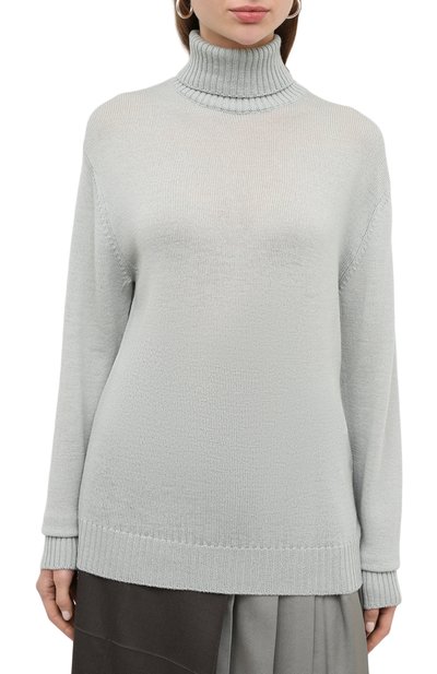 Шерстяной свитер JIL SANDER светло-зеленого цвета по цене 44300 руб., арт. JPPR752504-WRY20048, фото 3 Шерстяной свитер JIL SANDER, арт. JPPR752504-WRY20048, фото 3