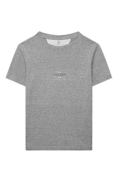 Футболка изо льна и хлопка BRUNELLO CUCINELLI, арт. BW835T148C