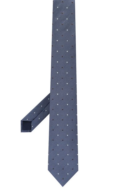 Шелковый галстук CORNELIANI голубого цвета по цене 26600 руб., арт. 28U302/2A20308, фото 3 Шелковый галстук CORNELIANI, арт. 28U302/2A20308, фото 3