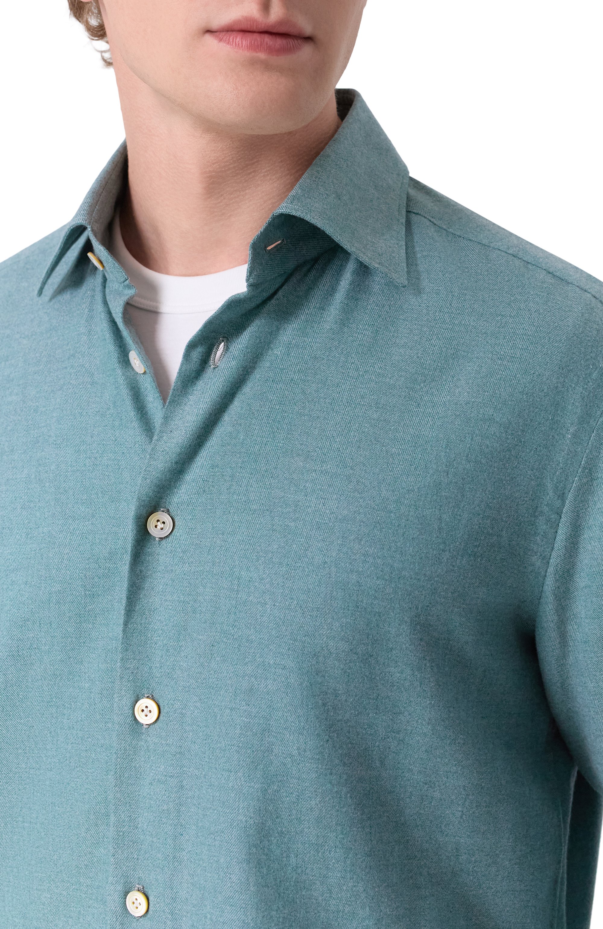 Рубашка из хлопка и лиоцелла KITON, арт. UCCH0944006, фото 5