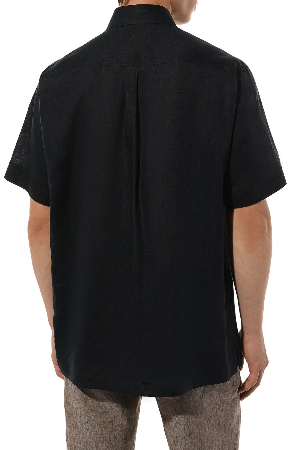 Льняная рубашка DOLCE & GABBANA темно-синего цвета по цене 72100 руб., арт. G5KE1Z/FU4IK, фото 4 Льняная рубашка DOLCE & GABBANA, арт. G5KE1Z/FU4IK, фото 4