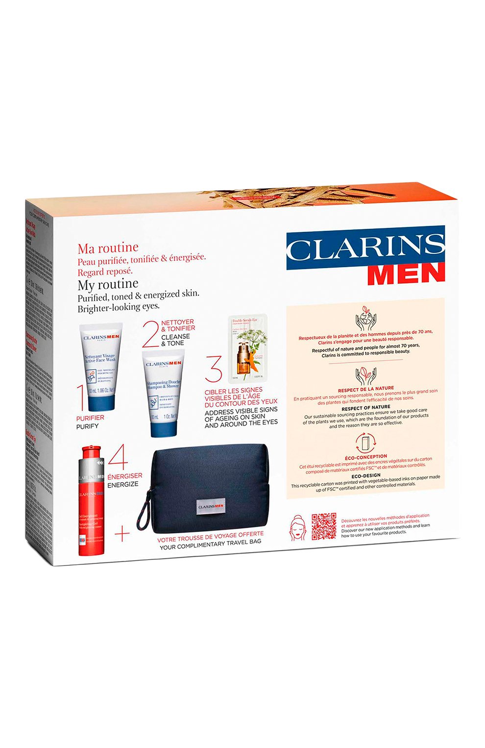 Набор тонизирующих средств ухода для мужчин (2x30+50+0,9ml) CLARINS, арт. 80097070, фото 6