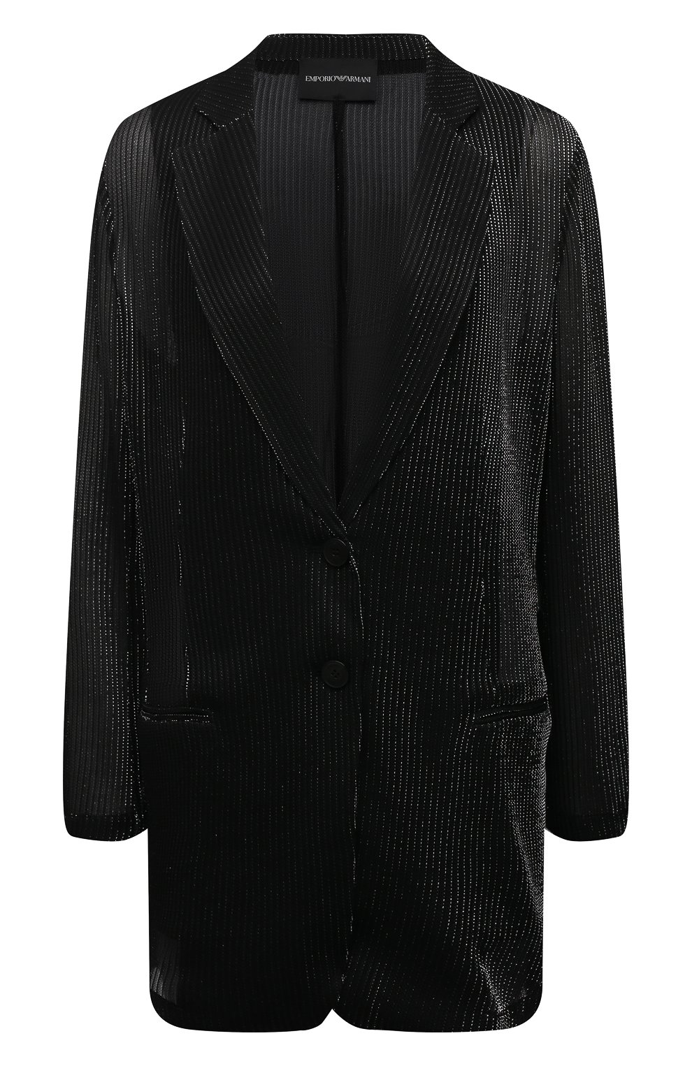 Жакет из вискозы EMPORIO ARMANI черного цвета по цене 78900 руб., арт. ANG2BT/A2154, фото 1 Жакет из вискозы EMPORIO ARMANI, арт. ANG2BT/A2154, фото 1