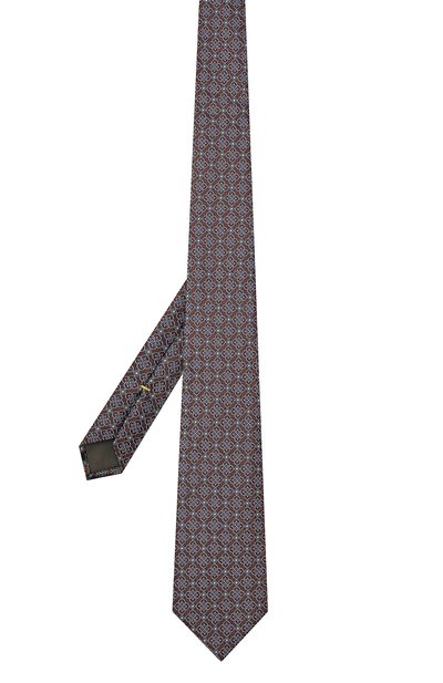 Шелковый галстук CANALI коричневого цвета по цене 14650 руб., арт. 18/HJ03295, фото 2 Шелковый галстук CANALI, арт. 18/HJ03295, фото 2